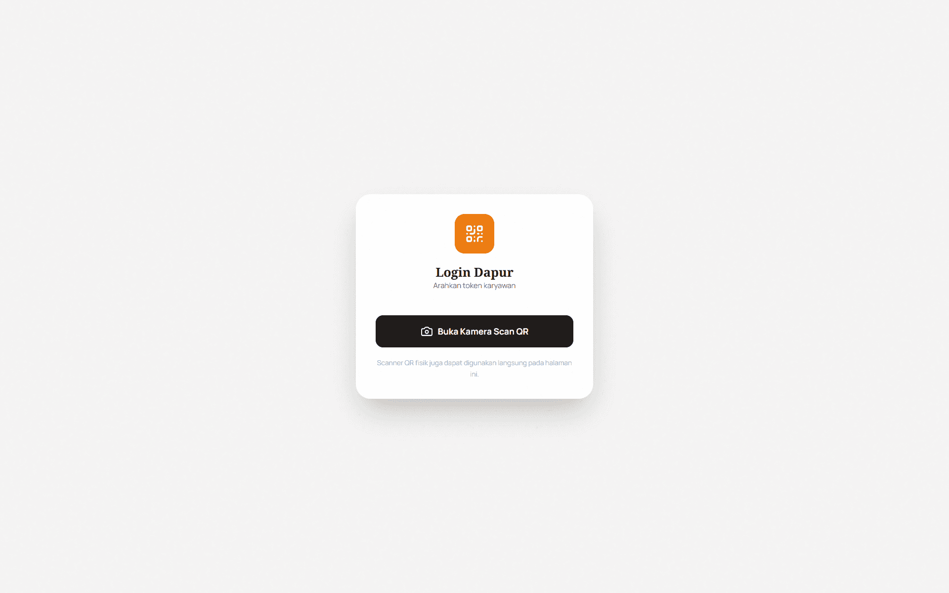 Verifikasi QR Code Dapur