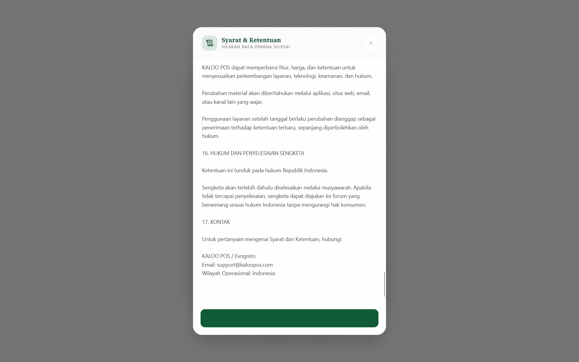Tampilan Form Registrasi Mitra