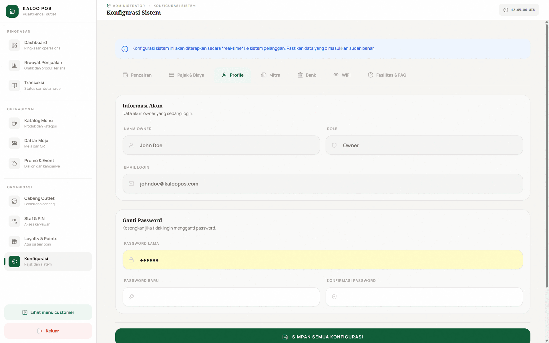 Tab Profile